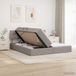 Maison Exclusive - Lit de rangement avec tête de lit, 2 pièces, similicuir taupe