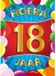Bellatio Decorations Verjaardag deurposter - 18 jaar - multi - 59 x 84 cm