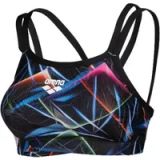 Arena Dames zwemkleding top S water multi/black