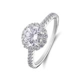 Lucardi Dames Zilveren ring met zirkonia