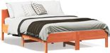 Maison Exclusive - Lit en bois massif sans matelas, brun foncé, 120x190 cm