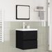 Maison Exclusive - Ensemble d'accessoires de salle de bain, 2 pièces, chêne noir et blanc