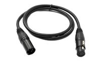 System-S Audio XLR-kabel 100 cm 5-polige bus naar stekker adapter in zwart