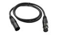 System-S Audio XLR-kabel 100 cm 5-polige bus naar stekker adapter in zwart