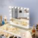 Fenchilin Miroir de courtoisie Hollywood avec éclairage LED - Blanc - 58x46cm