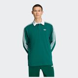 ADIDAS ORIGINALS Chemise '3-STRIPES RUGBY LONGSLEEVE' spar / blanc
