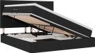 vidaXL Bed met matras met hoofdeinde Zwart 180 x 200 cm Stof