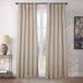 HPD Half Price Drapes Heritage VPYC-161204-108 Pluche Gordijnen voor Slaapkamer en Woonkamer, 1 stuk, Lichtbeige
