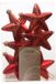 Kerstboom decoratie sterren rood 6 stuks 7 cm