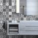 Ambiance Sticker Zelfklevende tegelmuurstickers voor keuken en badkamer - 24 cementtegelstickers, Azulejos Elodio - 24 stickers, 10x10cm