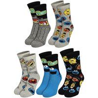 Sesame Street Sokken - Sesamstraat - Sokken (Set van 5) - EU 40-45 - voor Mannen - meerkleurig