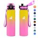 KollyKolla 1 liter thermosfles, herbruikbaar, lekvrij, BPA-vrij, waterfles voor reizen, school, sport, fietsen, kamperen