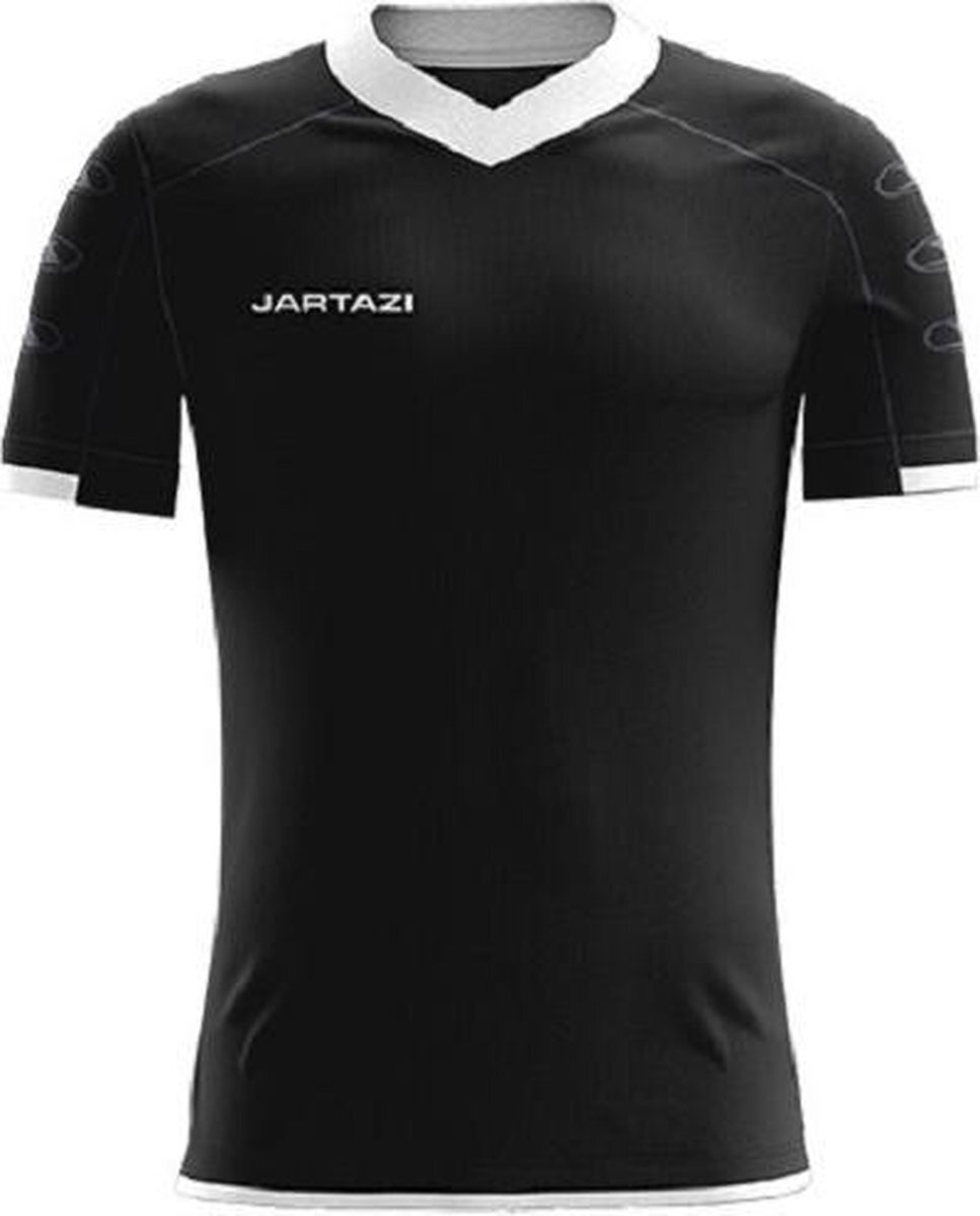 jartazi sportshirt Roma heren polyester zwart/wit