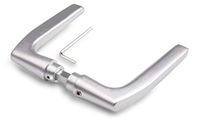 Alberts 412647 deurklink | aluminium | zilverkleurig geanodiseerd | voor slotkast 30-40 mm | breedte 115 mm