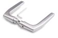 Alberts 412647 deurklink | aluminium | zilverkleurig geanodiseerd | voor slotkast 30-40 mm | breedte 115 mm