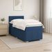 Maison Exclusive - Lit boxspring avec matelas et tête de lit, bleu, 90 x 200 cm, tissu