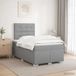 vidaXL Boxspringbed met matras Lichtgrijs 120 x 200 cm Stof