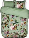 Essenza Fleur Dekbedovertrek Katoensatijn Quiet green - Lits-Jumeaux - 240x200/220 cm