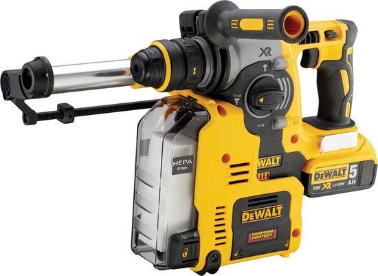 DeWalt DCH275P2-QW 18V XR Brushless SDS+ Combihamer - 2x 5.0Ah - Incl. Stofafzuiging & Koffer