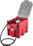 Bol Réservoir de carburant portable, capacité 58 gallon, débit 10 GPM, stockage de carburant avec pompe électrique 12V, tuyau de 13,1 ft, buse automatique, idéal pour le transfert de diesel et d'essence, rouge