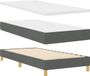 vidaXL Boxspringbed met hoofdeinde Donkergrijs Stof 200 x 90 cm