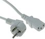 ACT Netsnoer Schuko CEE 7/7 male (haaks) - C13 IEC 60320 wit 5 m AK5239