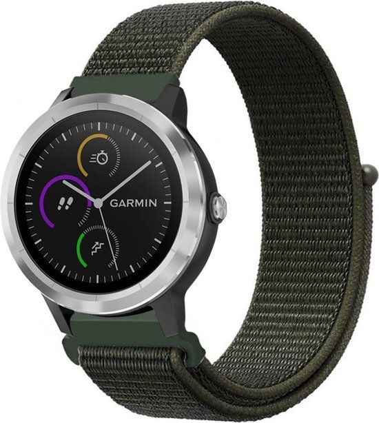 iMoshion Nylon Bandje Garmin Vivoactive 3 / Venu / Forerunner 245 - Groen - S/M