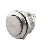 SeKi Roestvrijstalen drukknop, diameter 22 mm, uitstekende kopvorm, schroefaansluiting; belknop