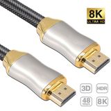 Allteq HDMI 2.1 kabel - Ultra high speed - 8K (30 Hz) - 4K (60 Hz) - Full HD 1080p - Ethernet - 3D - ARC - Male naar male - 2 meter - Zwart