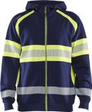 Blåkläder 3552-1158 High vis Hooded sweatshirt - Marine/High Vis Geel - M