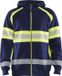 Blåkläder 3552-1158 High vis Hooded sweatshirt - Marine/High Vis Geel - M