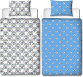 Manchester City FC Officiel lit simple sans couette | Housse de couette réversible
