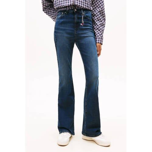 Tommy Jeans high waist flared jeans dark blue denim