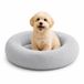 belviona Donut hondenbed, zacht hondenmand, comfortabel & antislip Ø50 cm lichtgrijs