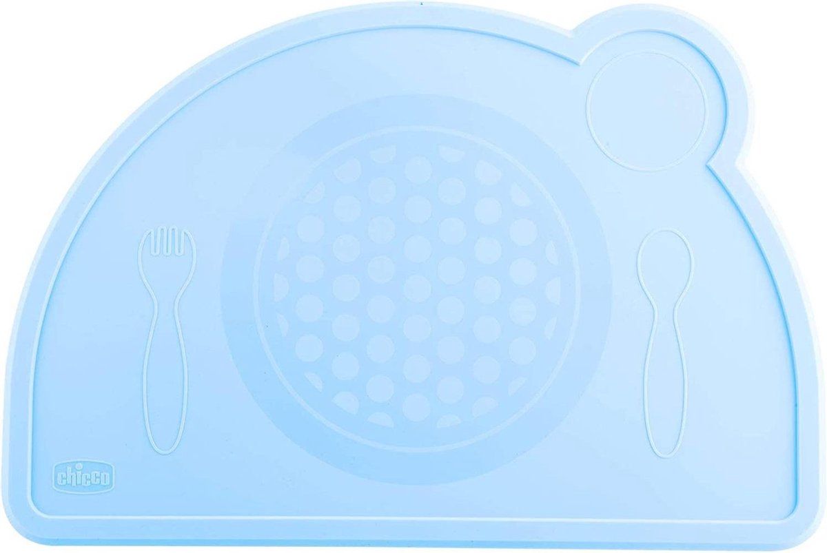 Chicco Placemat Jongens 26,6 cm Siliconen Blauw