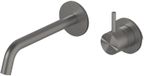 Hotbath Archie - Wastafelmengkraan - zonder Waste - Laag - Geborsteld Gunmetal PVD - Inbouw - Messing