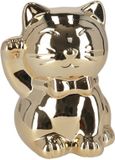 Gerimport Spaarpot - kat - goudkleurig - glans - 10,5 cm - poes