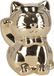 Gerimport Spaarpot - kat - goudkleurig - glans - 10,5 cm - poes
