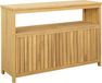 Acacia Table console de jardin avec rangement Clair 110 x 35 x 75 cm