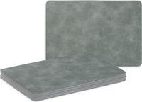 Zeller Sets de table - 6 pièces - Plastique - Gris - 42 x 30 cm