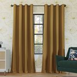 Sun Zero Nordic 2-pack theater grade extreme totale verduisterende doorvoertule gordijnpaneel paar, 52" x 96", goud
