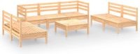 vidaXL 8-delige hoek loungeset massief grenenhout bruin