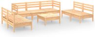 vidaXL 8-delige hoek loungeset massief grenenhout bruin