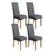 Amazon Basics Stoelhoes, voor eetkamerstoelen, rekbaar, donkergrijs, 4 stuks