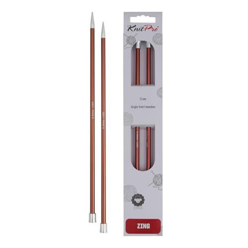 KnitPro Zing Breinaalden met knop 30cm - 5.50mm