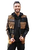 DINGO GEAR Professioneel vest voor hondentraining, handgemaakt van ripstop en mesh, veel functionele zakken, licht, kleur - coyote bruin, maat - S