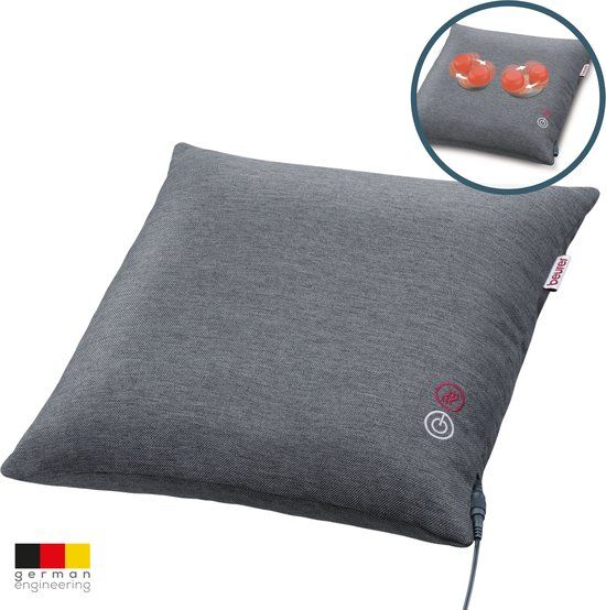 Beurer MG 135 Shiatsu Massagekussen - Verwarming - 40 x 40 cm - 4 Shiatsu Massagekoppen - Licht - Links en rechts draaiend - XL snoer - 3 Jaar garantie