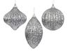 Decoris Kerstbal foam glitter 3ass IV 1 stuk