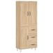 vidaXL Hoge kast Sonoma-eikenhout, 69,5 x 34 x 180 cm