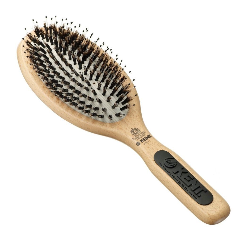 KENT PF01 Large Cushion Pad Brush - Wooden Bristles
